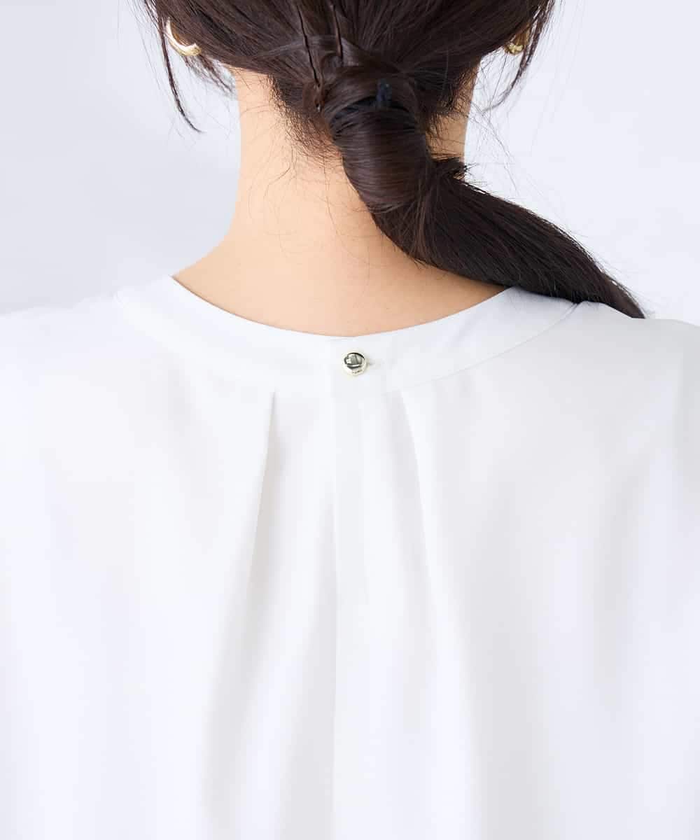 KBBFE10059 a.v.v(アー・ヴェ・ヴェ) 【洗える/ストレッチ】バーチャームボウタイブラウス ピンク