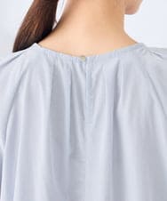 KBBGE11059 a.v.v(アー・ヴェ・ヴェ) 【洗える】ドビードットフレアスリーブブラウス ライトブルー