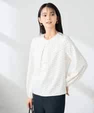 KBBLB04059 a.v.v(アー・ヴェ・ヴェ) 【洗える】バーチャームボウタイブラウス グリーン