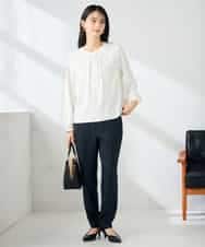 KBBLB04059 a.v.v(アー・ヴェ・ヴェ) 【洗える】バーチャームボウタイブラウス グリーン