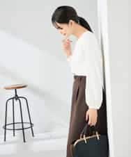 KBBLB04059 a.v.v(アー・ヴェ・ヴェ) 【洗える】バーチャームボウタイブラウス グリーン