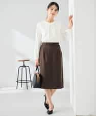 KBBLB04059 a.v.v(アー・ヴェ・ヴェ) 【洗える】バーチャームボウタイブラウス グリーン