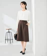 KBBLB04059 a.v.v(アー・ヴェ・ヴェ) 【洗える】バーチャームボウタイブラウス グリーン