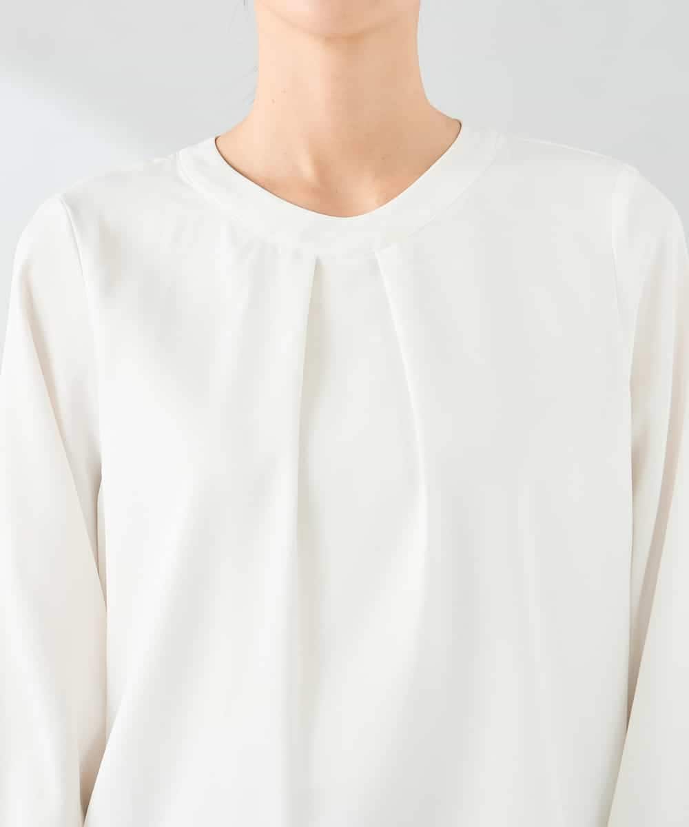 KBBLB04059 a.v.v(アー・ヴェ・ヴェ) 【洗える】バーチャームボウタイブラウス グリーン