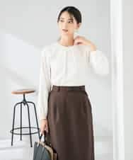 KBBLB04059 a.v.v(アー・ヴェ・ヴェ) 【洗える】バーチャームボウタイブラウス ホワイト