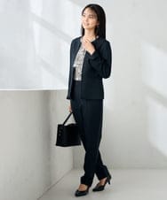 KBBLB06059 a.v.v(アー・ヴェ・ヴェ) 【洗える】プリントケープ風ブラウス ベージュ