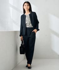 KBBLB06059 a.v.v(アー・ヴェ・ヴェ) 【洗える】プリントケープ風ブラウス ベージュ