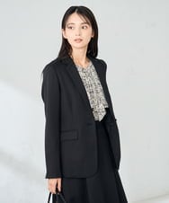 KBBLB06059 a.v.v(アー・ヴェ・ヴェ) 【洗える】プリントケープ風ブラウス ベージュ