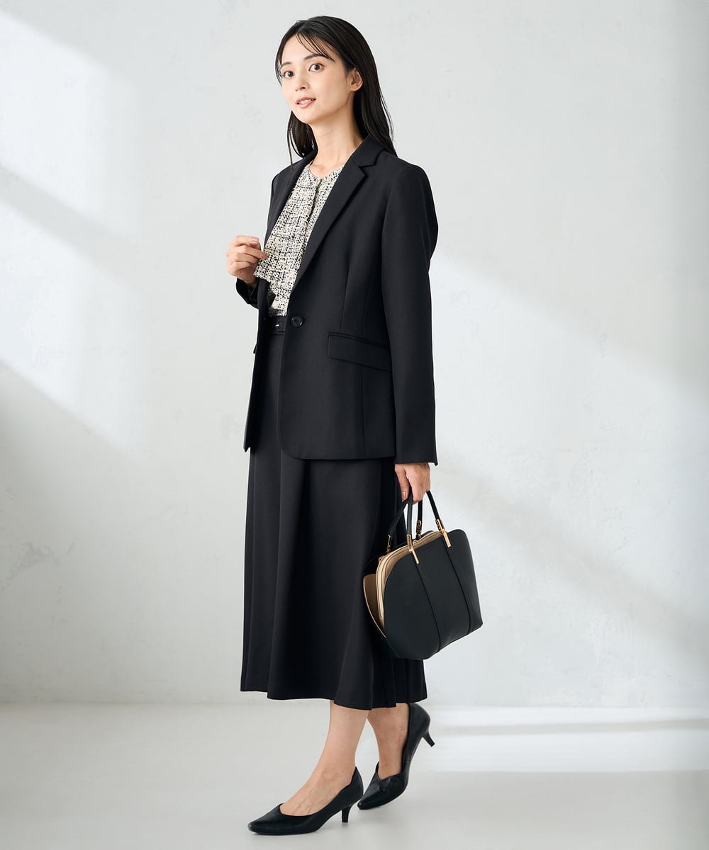 KBBLB06059 a.v.v(アー・ヴェ・ヴェ) 【洗える】プリントケープ風ブラウス ベージュ