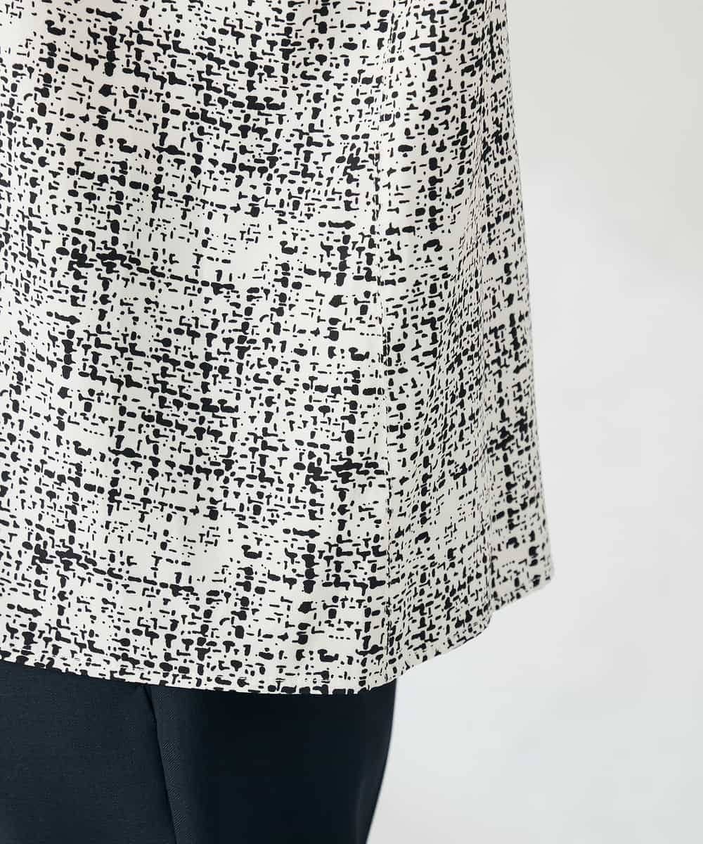 KBBLB06059 a.v.v(アー・ヴェ・ヴェ) 【洗える】プリントケープ風ブラウス ベージュ