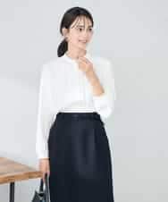 KBBLB07059 a.v.v(アー・ヴェ・ヴェ) 【洗える/WEB限定】ピンタックブラウス ライトブルー