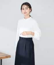 KBBLB07059 a.v.v(アー・ヴェ・ヴェ) 【洗える/WEB限定】ピンタックブラウス ライトブルー