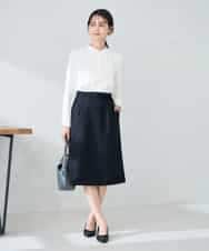 KBBLB07059 a.v.v(アー・ヴェ・ヴェ) 【洗える/WEB限定】ピンタックブラウス ライトブルー