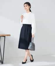 KBBLB07059 a.v.v(アー・ヴェ・ヴェ) 【洗える/WEB限定】ピンタックブラウス ライトブルー