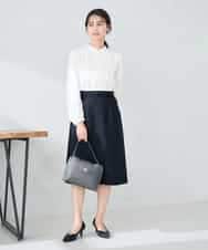 KBBLB07059 a.v.v(アー・ヴェ・ヴェ) 【洗える/WEB限定】ピンタックブラウス ライトブルー