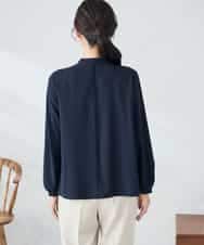 KBBLB07059 a.v.v(アー・ヴェ・ヴェ) 【洗える/WEB限定】ピンタックブラウス ライトブルー