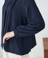 KBBLB07059 a.v.v(アー・ヴェ・ヴェ) 【洗える/WEB限定】ピンタックブラウス ライトブルー