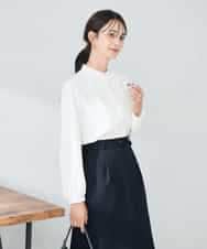 KBBLB07059 a.v.v(アー・ヴェ・ヴェ) 【洗える/WEB限定】ピンタックブラウス ホワイト