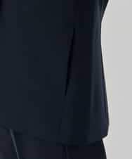 KBDCD01099 a.v.v(アー・ヴェ・ヴェ) 【洗える/ストレッチ/セットアップ対応】ダブルクロスVネックノーカラージャケット ブラック