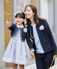 KBDCD02099 a.v.v(アー・ヴェ・ヴェ) 【洗える/ストレッチ/セットアップ対応】ダブルクロスキーネックジャケット ネイビー