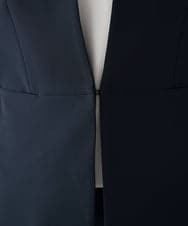 KBDCD02099 a.v.v(アー・ヴェ・ヴェ) 【洗える/ストレッチ/セットアップ対応】ダブルクロスキーネックジャケット ネイビー