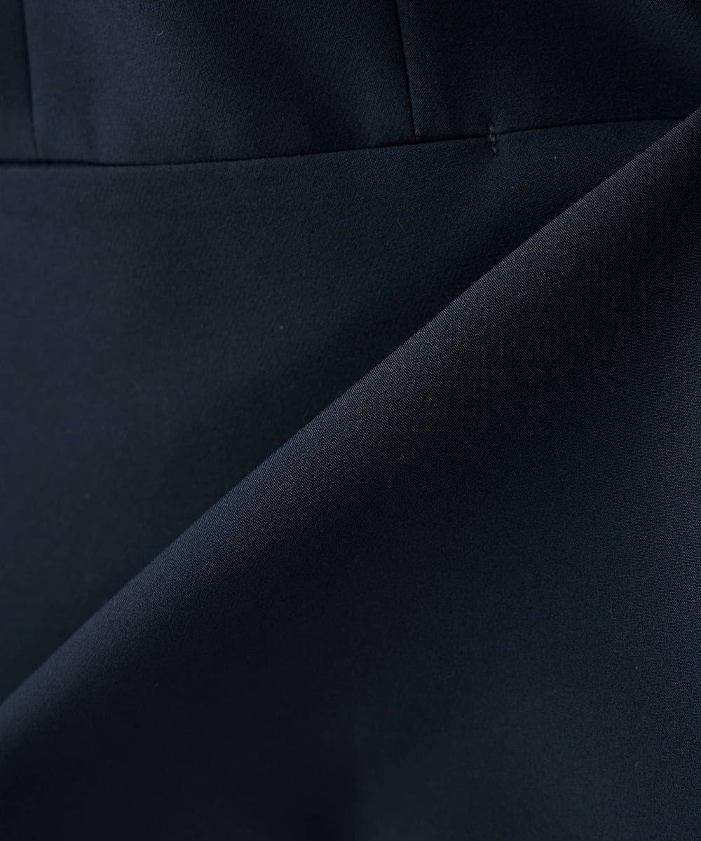 KBDCD02099 a.v.v(アー・ヴェ・ヴェ) 【洗える/ストレッチ/セットアップ対応】ダブルクロスキーネックジャケット ネイビー