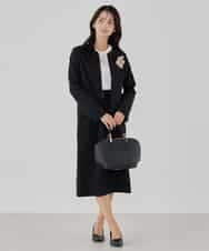 KBDCD02099 a.v.v(アー・ヴェ・ヴェ) 【洗える/ストレッチ/セットアップ対応】ダブルクロスキーネックジャケット ネイビー