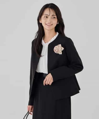 KBDCD02099 a.v.v 【洗える/ストレッチ/セットアップ対応】ダブルクロスキーネックジャケット