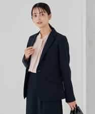 KBDCD03099 a.v.v(アー・ヴェ・ヴェ) 【洗える/ストレッチ/セットアップ対応】ダブルクロステーラードジャケット ネイビー