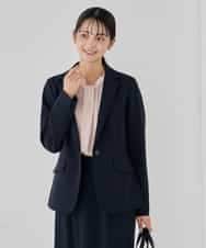 KBDCD03099 a.v.v(アー・ヴェ・ヴェ) 【洗える/ストレッチ/セットアップ対応】ダブルクロステーラードジャケット ネイビー