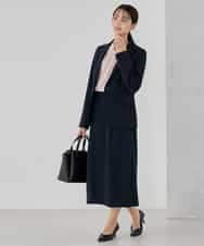 KBDCD03099 a.v.v(アー・ヴェ・ヴェ) 【洗える/ストレッチ/セットアップ対応】ダブルクロステーラードジャケット ネイビー