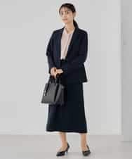 KBDCD03099 a.v.v(アー・ヴェ・ヴェ) 【洗える/ストレッチ/セットアップ対応】ダブルクロステーラードジャケット ネイビー