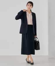 KBDCD03099 a.v.v(アー・ヴェ・ヴェ) 【洗える/ストレッチ/セットアップ対応】ダブルクロステーラードジャケット ネイビー