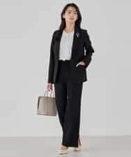 KBDCD03099 a.v.v(アー・ヴェ・ヴェ) 【洗える/ストレッチ/セットアップ対応】ダブルクロステーラードジャケット ネイビー