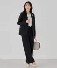 KBDCD03099 a.v.v(アー・ヴェ・ヴェ) 【洗える/ストレッチ/セットアップ対応】ダブルクロステーラードジャケット ネイビー