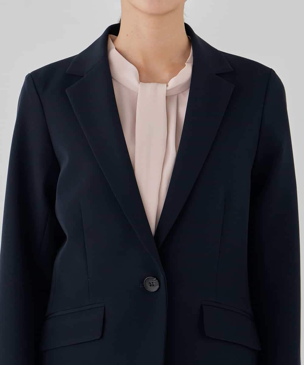 KBDCD03099 a.v.v(アー・ヴェ・ヴェ) 【洗える/ストレッチ/セットアップ対応】ダブルクロステーラードジャケット ネイビー