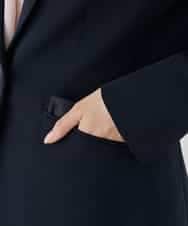 KBDCD03099 a.v.v(アー・ヴェ・ヴェ) 【洗える/ストレッチ/セットアップ対応】ダブルクロステーラードジャケット ネイビー