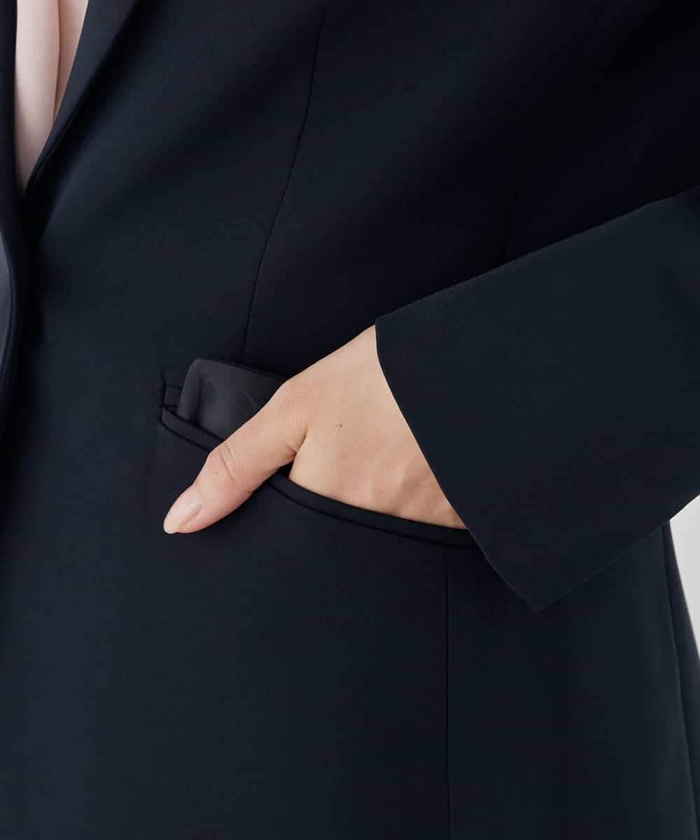 KBDCD03099 a.v.v(アー・ヴェ・ヴェ) 【洗える/ストレッチ/セットアップ対応】ダブルクロステーラードジャケット ネイビー