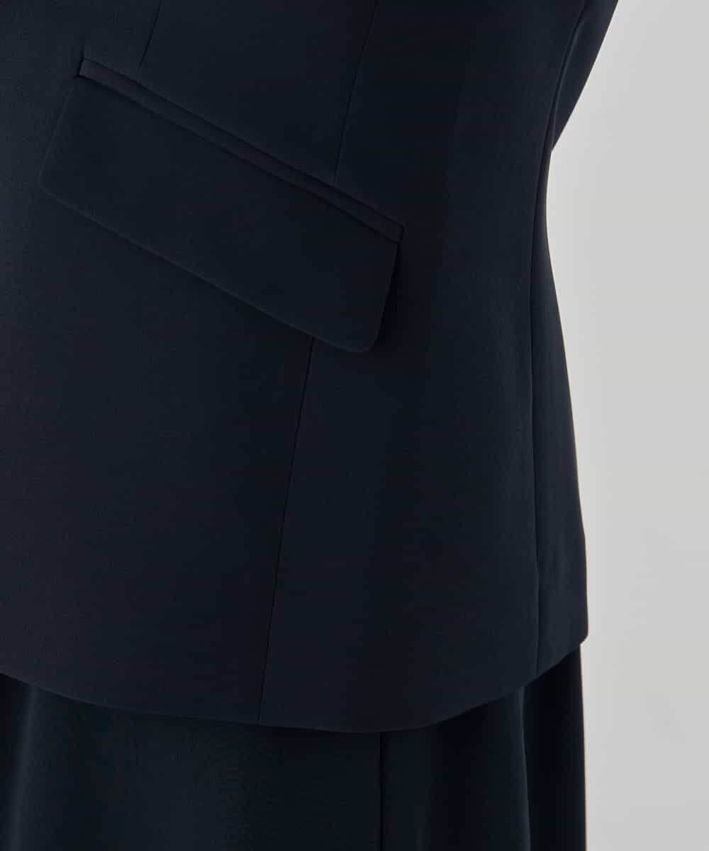 KBDCD03099 a.v.v(アー・ヴェ・ヴェ) 【洗える/ストレッチ/セットアップ対応】ダブルクロステーラードジャケット ネイビー