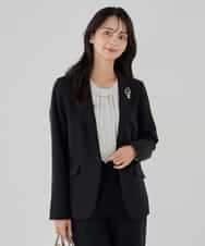 KBDCD03099 a.v.v(アー・ヴェ・ヴェ) 【洗える/ストレッチ/セットアップ対応】ダブルクロステーラードジャケット ブラック