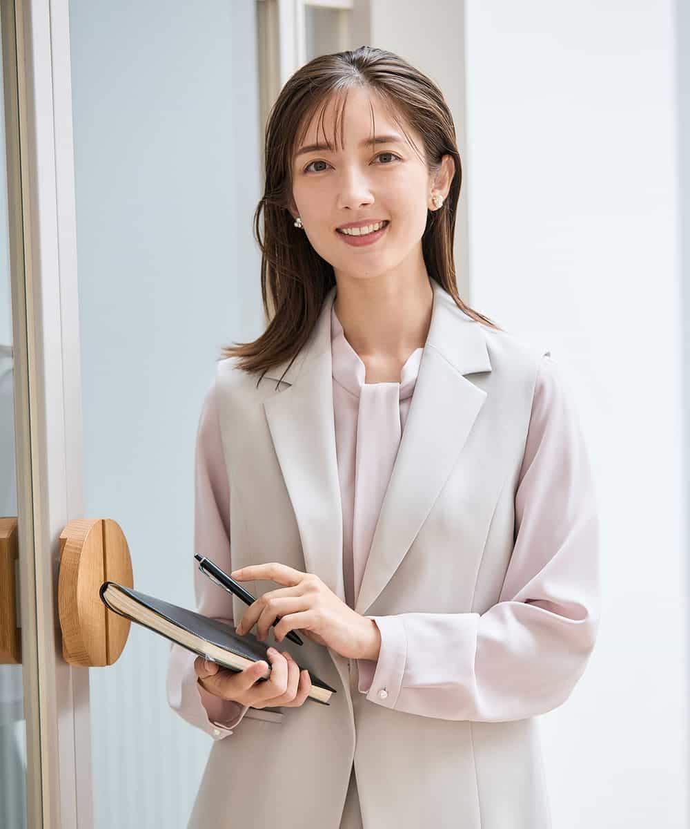 KBDCD04089 a.v.v(アー・ヴェ・ヴェ) 【洗える/ストレッチ/セットアップ対応】ダブルクロステーラードジレ ネイビー