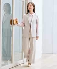 KBDCD04089 a.v.v(アー・ヴェ・ヴェ) 【洗える/ストレッチ/セットアップ対応】ダブルクロステーラードジレ ネイビー