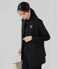 KBDCD04089 a.v.v(アー・ヴェ・ヴェ) 【洗える/ストレッチ/セットアップ対応】ダブルクロステーラードジレ ネイビー