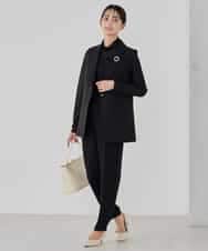 KBDCD04089 a.v.v(アー・ヴェ・ヴェ) 【洗える/ストレッチ/セットアップ対応】ダブルクロステーラードジレ ネイビー