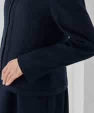 KBDCD05139 a.v.v(アー・ヴェ・ヴェ) 【ストレッチ】ツイードノーカラージャケット ダークグレー