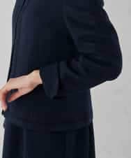 KBDCD05139 a.v.v(アー・ヴェ・ヴェ) 【ストレッチ】ツイードノーカラージャケット ダークグレー