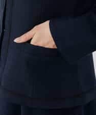 KBDCD05139 a.v.v(アー・ヴェ・ヴェ) 【ストレッチ】ツイードノーカラージャケット ダークグレー