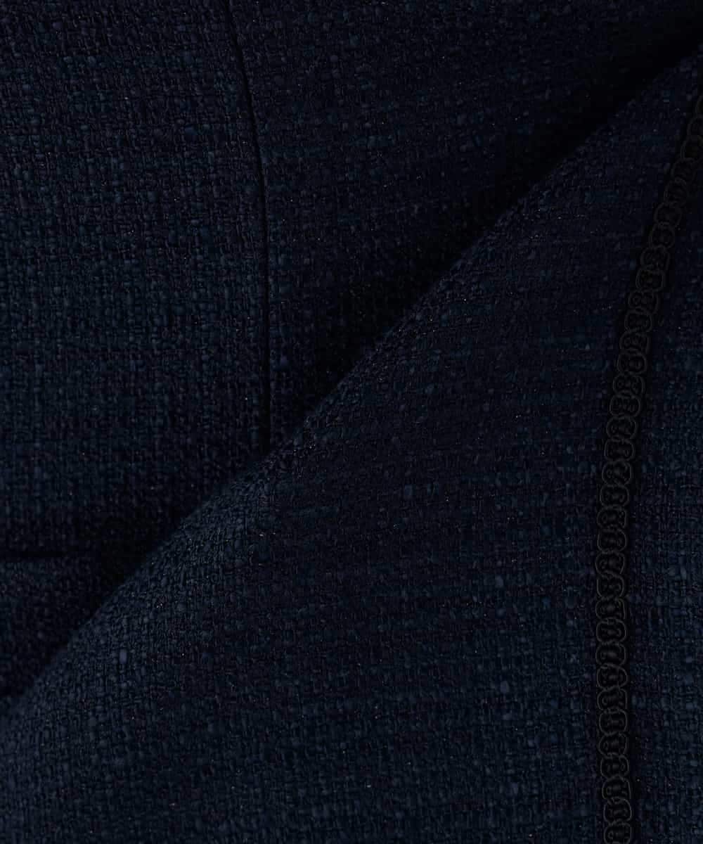 KBDCD05139 a.v.v(アー・ヴェ・ヴェ) 【ストレッチ】ツイードノーカラージャケット ダークグレー