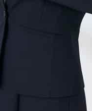 KBDFE21109 a.v.v(アー・ヴェ・ヴェ) 【洗える/UVカット】リネンライクストレッチキーネックジャケット ネイビー