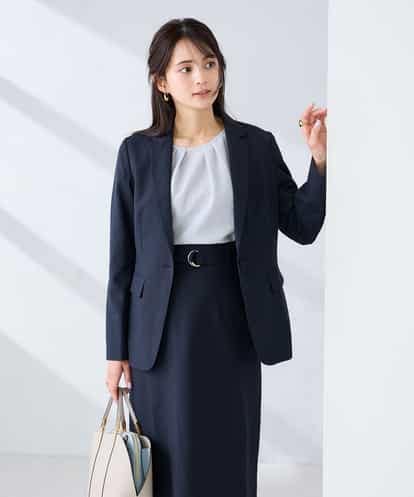 KBDFE22109 a.v.v 【洗える/UVカット】リネンライクストレッチテーラードジャケット